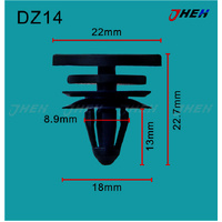 DZ14 Car Trim Clips 10 Pcs in 1 Pack Fits Volkswagen &amp; Audi Models