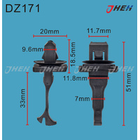 DZ171 Car Trim Clips 5 Pcs in 1 Pack Fits Volkswagen &amp; Audi Models