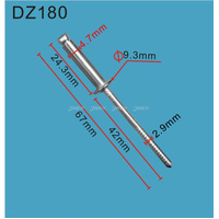 DZ180 Auto Blind Rivets 10 Pcs in 1 Pack Fits Volkswagen &amp; Audi Models
