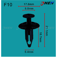 F10 Car Trim Clips 10 Pcs in 1 Pack Fits Ford Models