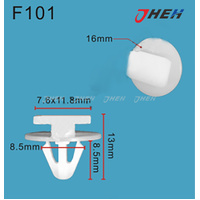 F101 Car Trim Clips 10 Pcs in 1 Pack Fits Ford Models