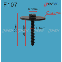 F107 Auto Body Screws 10 Pcs in 1 Pack Fits Ford Models