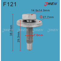 F121 Auto Body Screws 5 Pcs in 1 Pack Fits Ford Models