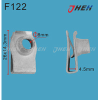 F122 Auto U-Clip Nuts 10 Pcs in 1 Pack Fits Ford Models