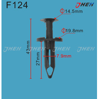 F124 Car Trim Clips 10 Pcs in 1 Pack Fits Ford Models
