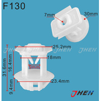 F130 Car Trim Clips 5 Pcs in 1 Pack Fits Ford Models