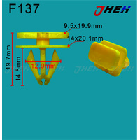 F137 Car Trim Clips 10 Pcs in 1 Pack Fits Ford Models