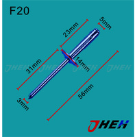 F20 Auto Blind Rivets 10 Pcs in 1 Pack Fits Ford Models