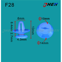 F28 Car Trim Clips 10 Pcs in 1 Pack Fits Ford Models