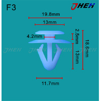 F3 Car Trim Clips 10 Pcs in 1 Pack Fits Ford Models
