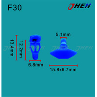 F30 Car Trim Clips 10 Pcs in 1 Pack Fits Ford Models