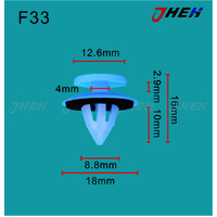 F33 Car Trim Clips 10 Pcs in 1 Pack Fits Ford Models