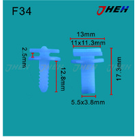 F34 Car Trim Clips 10 Pcs in 1 Pack Fits Ford Models