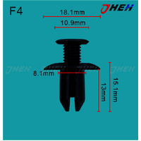 F4 Car Trim Clips 10 Pcs in 1 Pack Fits Ford Models