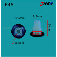 F45 Car Trim Clips 10 Pcs in 1 Pack Fits Ford Models