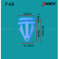 F49 Car Trim Clips 10 Pcs in 1 Pack Fits Ford Models
