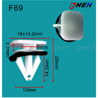 F69 Car Trim Clips 10 Pcs in 1 Pack Fits Ford Models