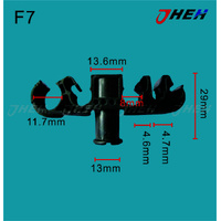 F7 Car Trim Clips 5 Pcs in 1 Pack Fits Ford Models