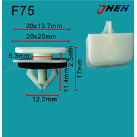 F75 Car Trim Clips 10 Pcs in 1 Pack Fits Ford Models