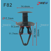 F82 Car Trim Clips 10 Pcs in 1 Pack Fits Ford Models