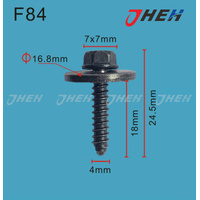 F84 Auto Body Screws 10 Pcs in 1 Pack Fits Ford Models