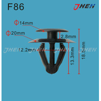 F86 Car Trim Clips 10 Pcs in 1 Pack Fits Ford Models