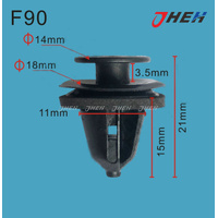 F90 Car Trim Clips 10 Pcs in 1 Pack Fits Ford Models
