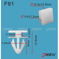 F91 Car Trim Clips 10 Pcs in 1 Pack Fits Ford Models