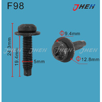 F98 Auto Body Screws 10 Pcs in 1 Pack Fits Ford Models