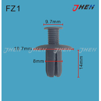 FZ1 Car Trim Clips Medium Grey 20 Pcs in 1 Pack Fits Various Models