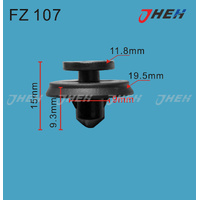 FZ107 Car Trim Clips 10 Pcs in 1 Pack Fits Various Models