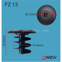 FZ13 Car Trim Clips 10 Pcs in 1 Pack Fits Various Models