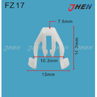 FZ17 Car Trim Clips 10 Pcs in 1 Pack Fits Various Models