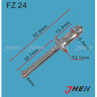 FZ24 Auto Blind Rivets 10 Pcs in 1 Pack Fits Various Models
