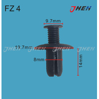 FZ4 Car Trim Clips Black 20 Pcs in 1 Pack Fits Various Models