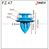 FZ47 Car Trim Clips 20 Pcs in 1 Pack Fits Various Models