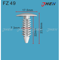 FZ49 Car Trim Clips 20 Pcs in 1 Pack Fits Various Models