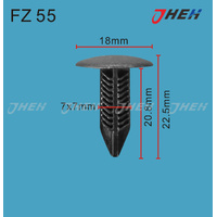 FZ55 Car Trim Clips 10 Pcs in 1 Pack Fits Various Models