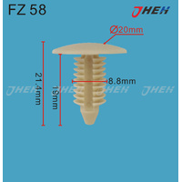FZ58 Car Trim Clips 10 Pcs in 1 Pack Fits Various Models