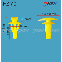 FZ70 Car Trim Clips 10 Pcs in 1 Pack Fits Various Models