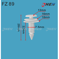 FZ89 Car Trim Clips 10 Pcs in 1 Pack Fits Various Models