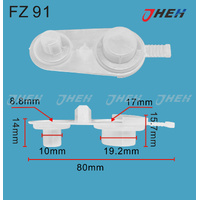 FZ91 Car Trim Clips 10 Pcs in 1 Pack Fits Various Models