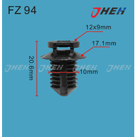 FZ94 Car Trim Clips 10 Pcs in 1 Pack Fits Various Models