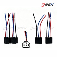Straight-Exit H4 Ceramic 3-Pin Headlight Connector 5 Pcs in 1 Pack Fits Various Models H4-CZ-Z