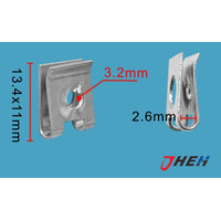 JP74 Auto U-Clip Nuts 20 Pcs in 1 Pack Fits Various Models