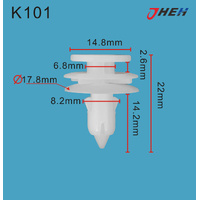K101 Car Trim Clips 20 Pcs in 1 Pack Fits Cadillac &amp; Chrysler Models