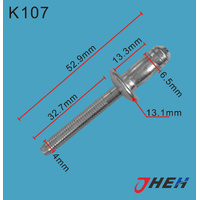 K107 Auto Blind Rivets 10 Pcs in 1 Pack Fits Cadillac &amp; Chrysler Models