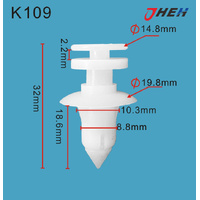K109 Car Trim Clips 10 Pcs in 1 Pack Fits Cadillac &amp; Chrysler Models