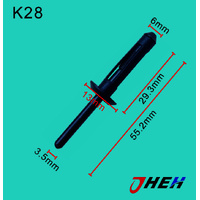 K28 Auto Blind Rivets 10 Pcs in 1 Pack Fits Cadillac &amp; Chrysler Models