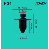 K34 Car Trim Clips 20 Pcs in 1 Pack Fits Cadillac &amp; Chrysler Models